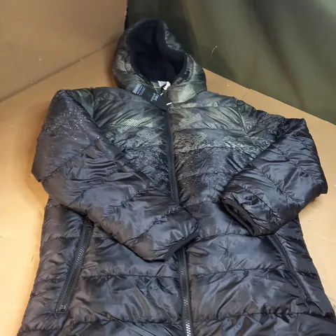 BOYS LONG PADDED COAT WITH HOOD SIZE 12 YEARS