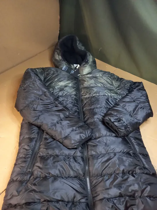 BOYS LONG PADDED COAT WITH HOOD SIZE 12 YEARS