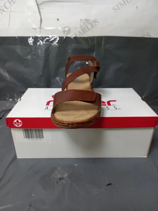 RIEKER ANTI-STRESS SANDALS BROWN SIZE 6