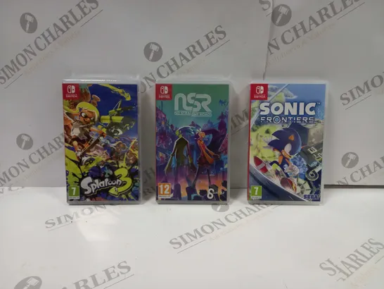 3 X ASSORTED VIDEO GAMES FOR THE NINTENDO SWITCH 