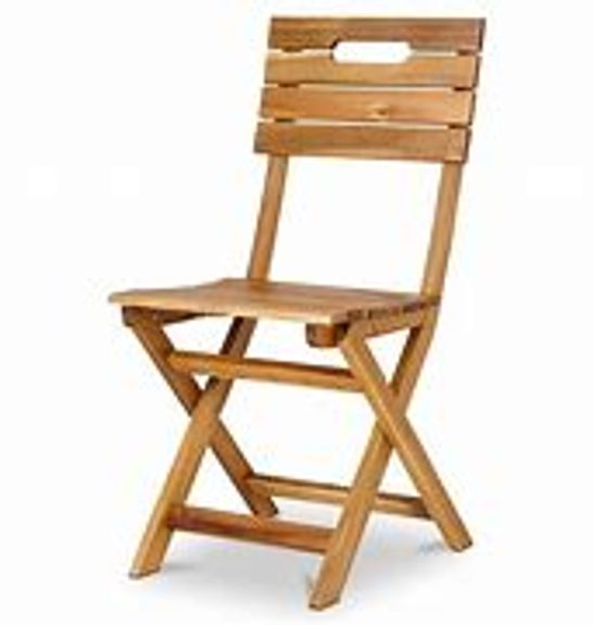 4 × DENIA WOODEN FOLDABLE CHAIRS 