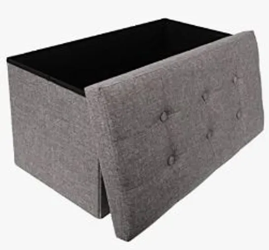 4 BRAND NEW GREY FABRIC OTTOMANS