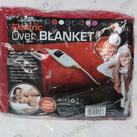 GLOW MASTERS ELECTRIC OVER BLANKET IN RED (160 X 180CM)