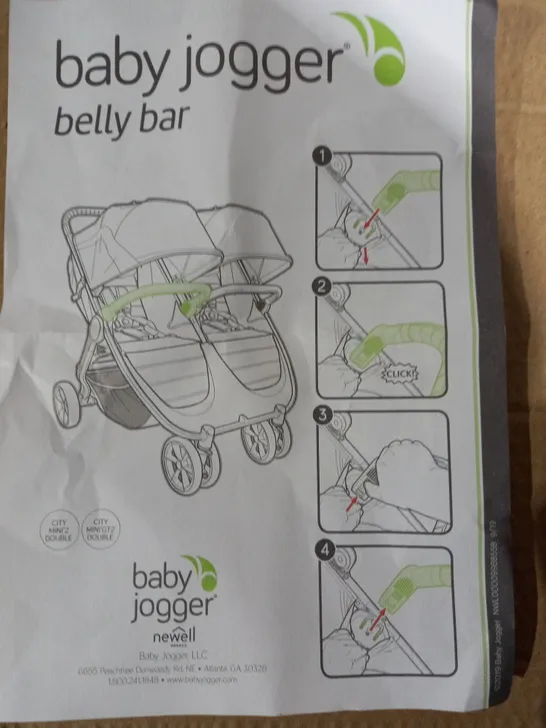 BABY JOGGER CITY MINI 2 DOUBLE BELLY BAR RRP £33.99