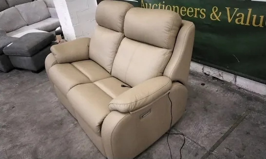 QUALITY BRITISH DESIGNED & MANUFACTURED G PLAN STRATFORD 2 SEATER POWER RECLINER SOFA OXFORD PUTTY