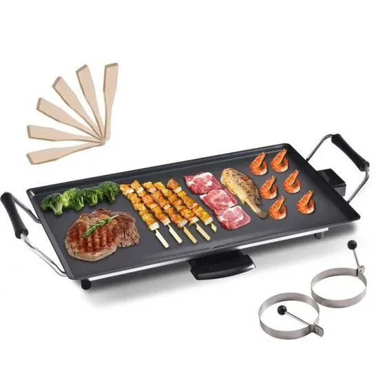 BOXED XL 70 X 23cm ELECTRIC TEPPANYAKI TABLE GRIDDLE