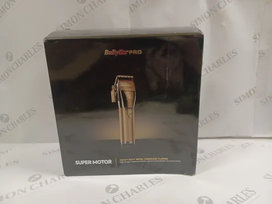 BOXED BABYLISS PRO SUPER MOTOR HEAVY DUTY METAL CORDLESS CLIPPERS