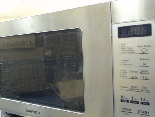 DAEWOO STAINLESS STEEL DUO-PLATE MICROWAVE, 800 W, 20 LITRE, SILVER