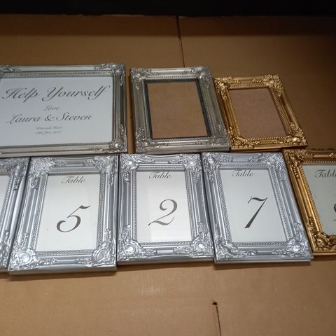LOT OF 8 ASSORTED DECORATIVE PICTURE FRAMES