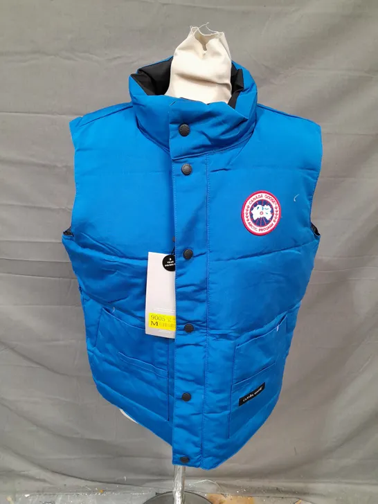 CANADA GOOSE BLUE PADDED GILET - MEDIUM