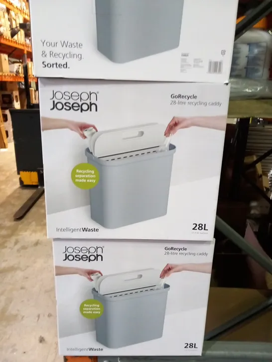 BOXED JOSEPH JOESEPH 28 LITRE RECYCLING CADDY