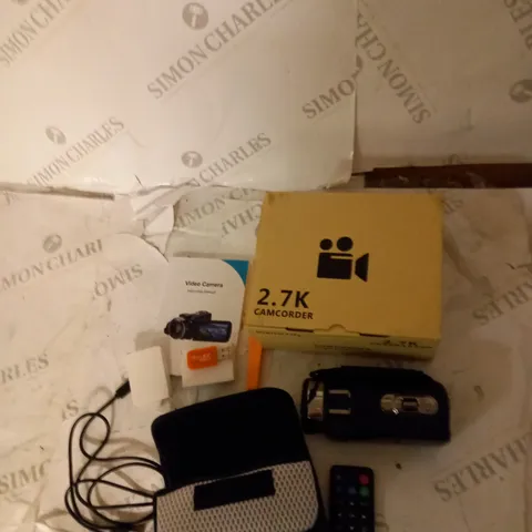 BOXED DIGITAL LIFE 2.7K CAMCORDER WITH CARRY CASE, REMOTE CONTROL,, ACCESSORIES AND INSTRUCTIONS