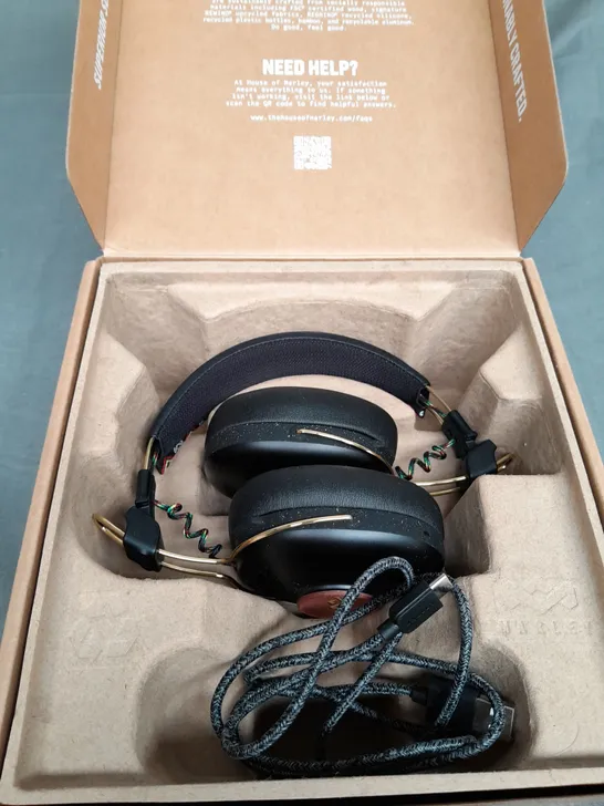 BOXED HOUSE OF MARLEY POSITIVE VIBRATION FREQUENCY HEADPHONES