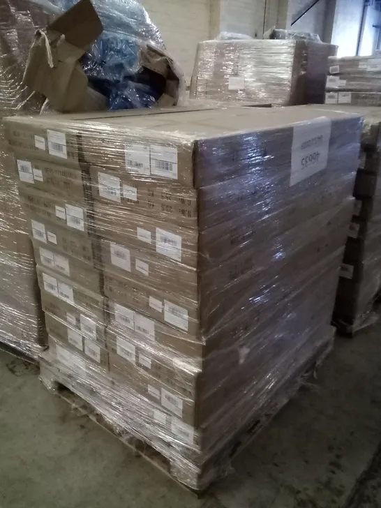 PALLET OF APPROXIMATELY 18 BOXED L-SHAPED COMPUTER DESKS 