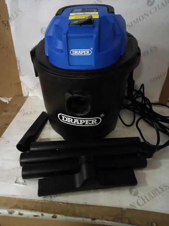 DRAPER 90107 230V 1250W 15L WET AND DRY VACUUM CLEANER