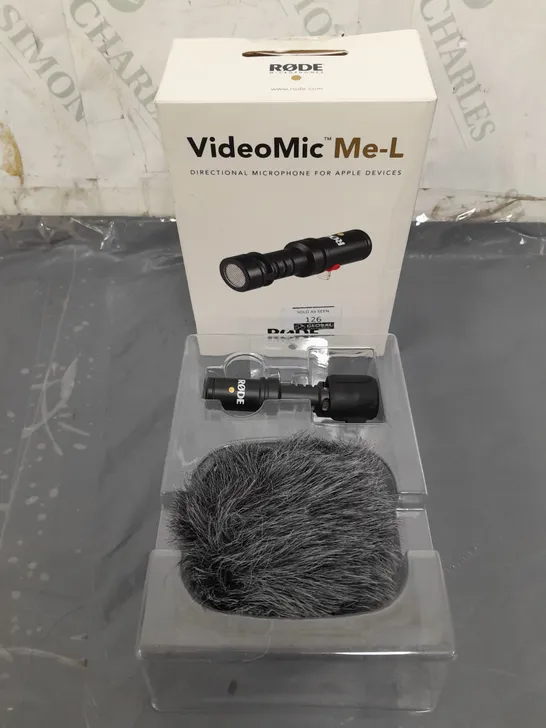 BOXED RODE VIDEO MIC ME-L DIRECTIONAL MICROPHONE 