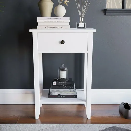 BOXED PALMQUIST 50CM CONSOLE TABLE WHITE