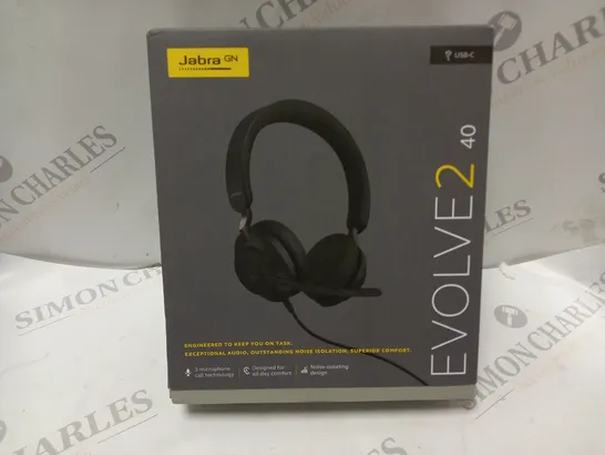 BOXED JABRA EVOLVE 2 40 HEADSET