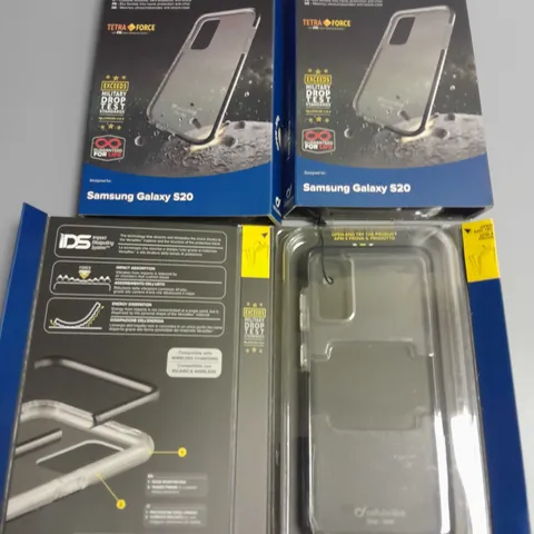 LOT OF 3 BOXED CELLULARLINE TETRA FORCE CASES FOR SAMSUNG GALAXY S20