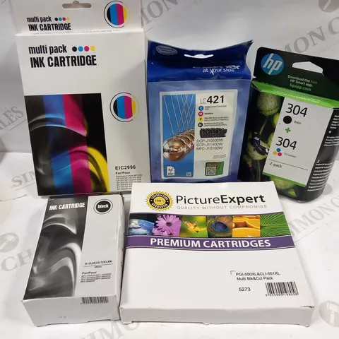 APPROXIMATELY 24 ASSORTED INK CARTRIDGES TO INCLUDE; BROTHER, HP, PICTURE EXPERT AND QUADIENT