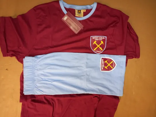 WEST HAM UNITED OFFICIALLY LICENSED PRODUCT PAJAMA SET SIZE M