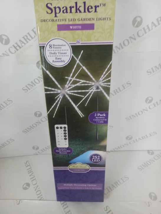 PACIFIC ACCENTS SET OF 2 LED SPARKLER LIGHTS WITH TIMER & REMOTE