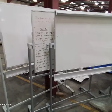 THREE WHEELED ADJUSTABLE WHITE BOARDS