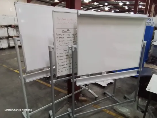 THREE WHEELED ADJUSTABLE WHITE BOARDS