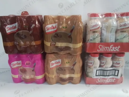 LOT OF 6 6-PACKS OF SLIMFAST SHAKES IN VARIOUS FLAVOURS - COLLECTION ONLY