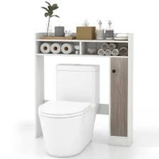 BOXED COSTWAY OVER THE TOILET STORAGE CABINET WITH ADJUSTABLE SHELVES  (1 BOX)