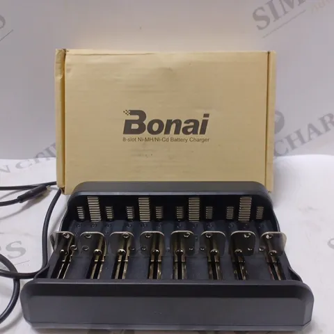 BOXED BONAI 8-SLOT BATTERY CHARGER 