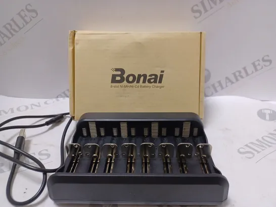 BOXED BONAI 8-SLOT BATTERY CHARGER 