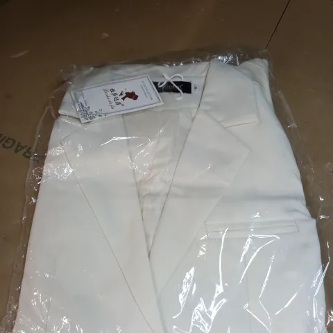 LASHADAFEI WHITE SUIT JACKET SIZE M 