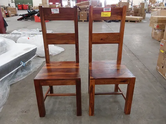 SET OF 2 DESIGNER RUSTIC DINING CHAIRS (2 ITEMS)