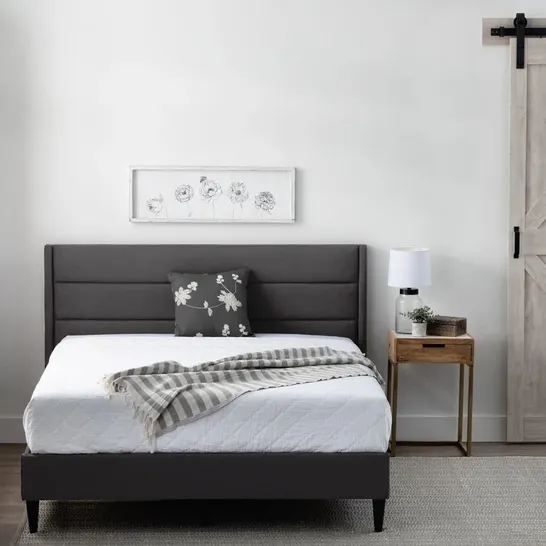 BOXED SCARLETT UPHOLSTERED PLATFORM BED 