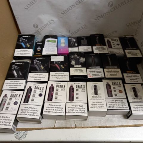 LOT OF APPROXIMATELY 20 E-CIGARATTES TO INCLUDE VOOPOO DRAG X, VOOPOO VINCI 2 MODKIT ETC.