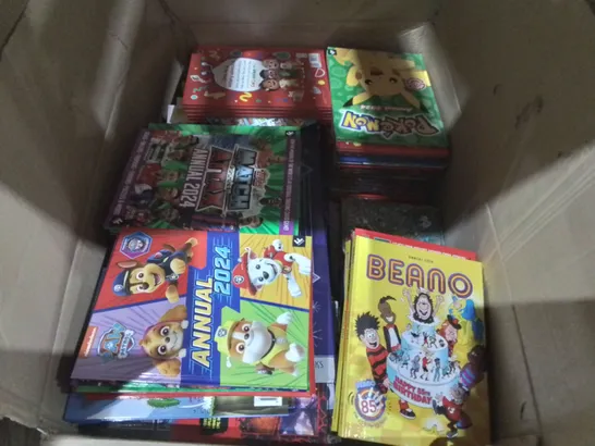 LARGE QUANTITY OF ASSORTED BRAND NEW 2024 ANNUALS TO INCLUDE PAW PATROL, BEANO, DINOSAURS AND COCOMELON