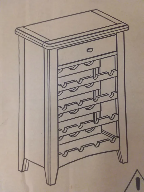 GA WINE CABINET WITH GREY RACK