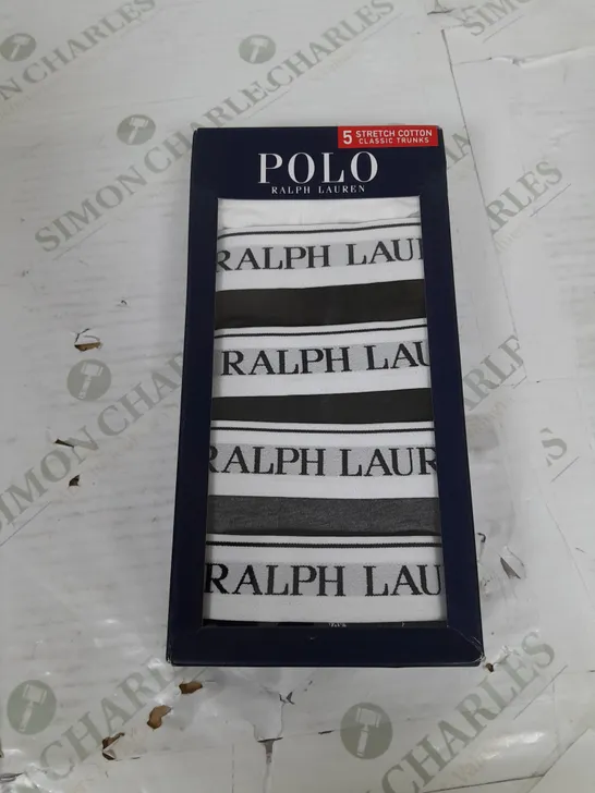 BOXED POLO RALPH LAUREN 5 STRECH COTTON TRUNKS - MEDIUM