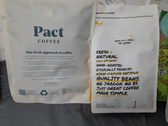 LOT OF 6 ASSORTED PACKS OF COFFEE BOTH GROUND AND BEAN