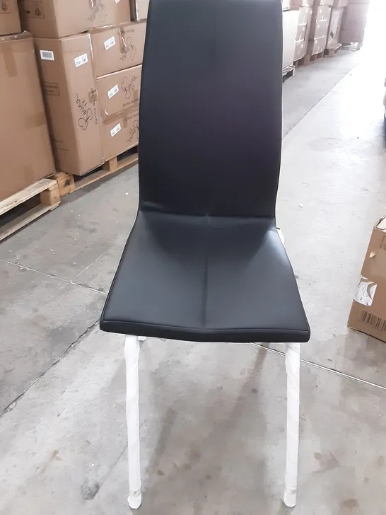 BLACK LEATHER PU CHAIR 