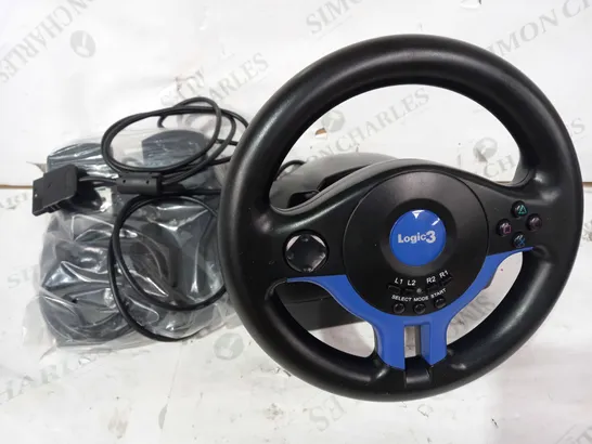 LOGIC 3 TOP DRIVE GT1 RACING WHEEL FOR PLAYSTATION 2