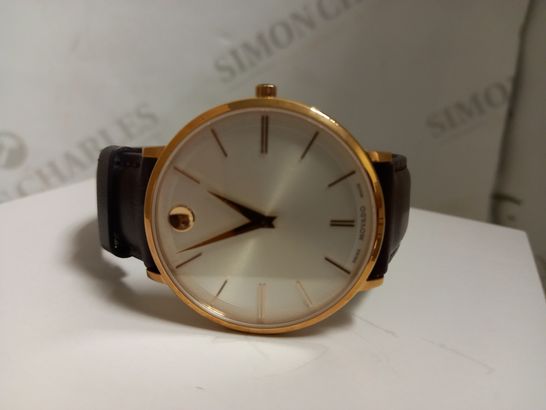 MOVADO ULTRA SLIM LEATHER STRAP WATCH RRP £495