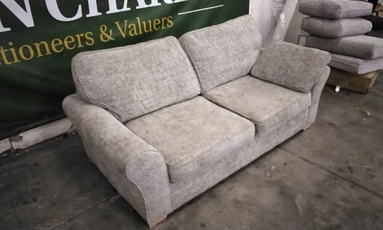 QUALITY DESIGNER GREY FABRIC 2 SEATER SOFA 