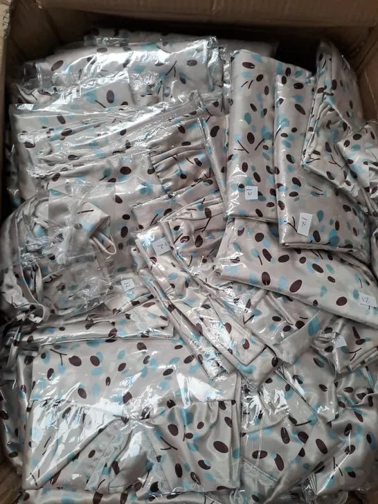 BOX OF APPROX 40 ASSORTED FLORAL BEIGE CHEMISE  SIZES VARY 