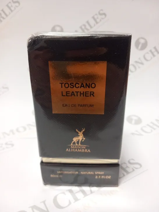 BOXED AND SEALED TOSCANO LEATHER EAU DE PARFUM MAISON ALHAMBRA 80ML