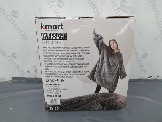 BOXED KMART OVERSIZED BLANKET HOODIE IN BLACK 