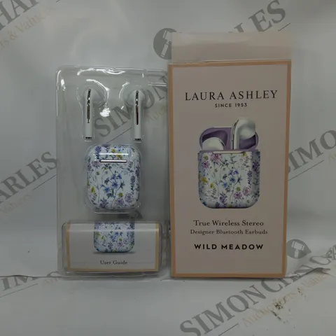 OUTLET BOXED LAURA ASHLEY TRUE WIRELESS STEREO DESIGNER BLUETOOTH EARBUDS WILD MEADOW