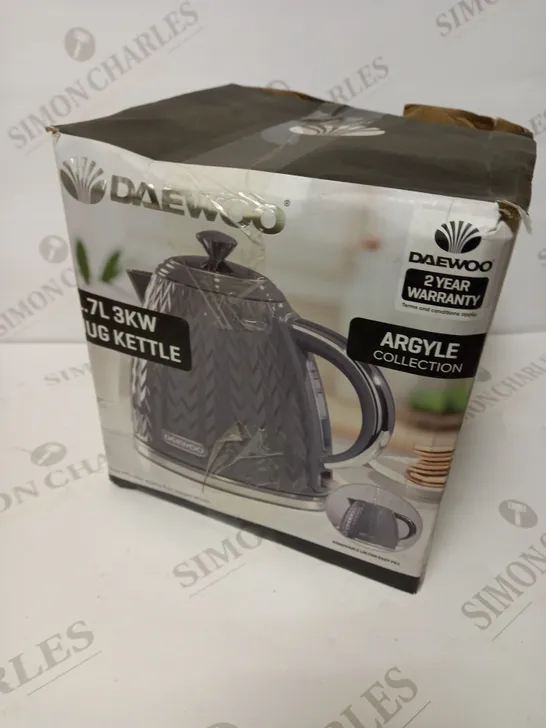 DAEWOO 1.7L JUG KETTLE GREY 