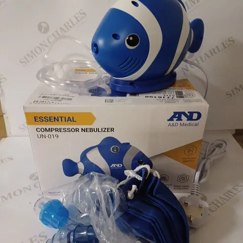 A&D MEDICAL UN-019 CHILD FRIENDLY COMPRESSOR NEBULISER - BLUE CLOWNFISH